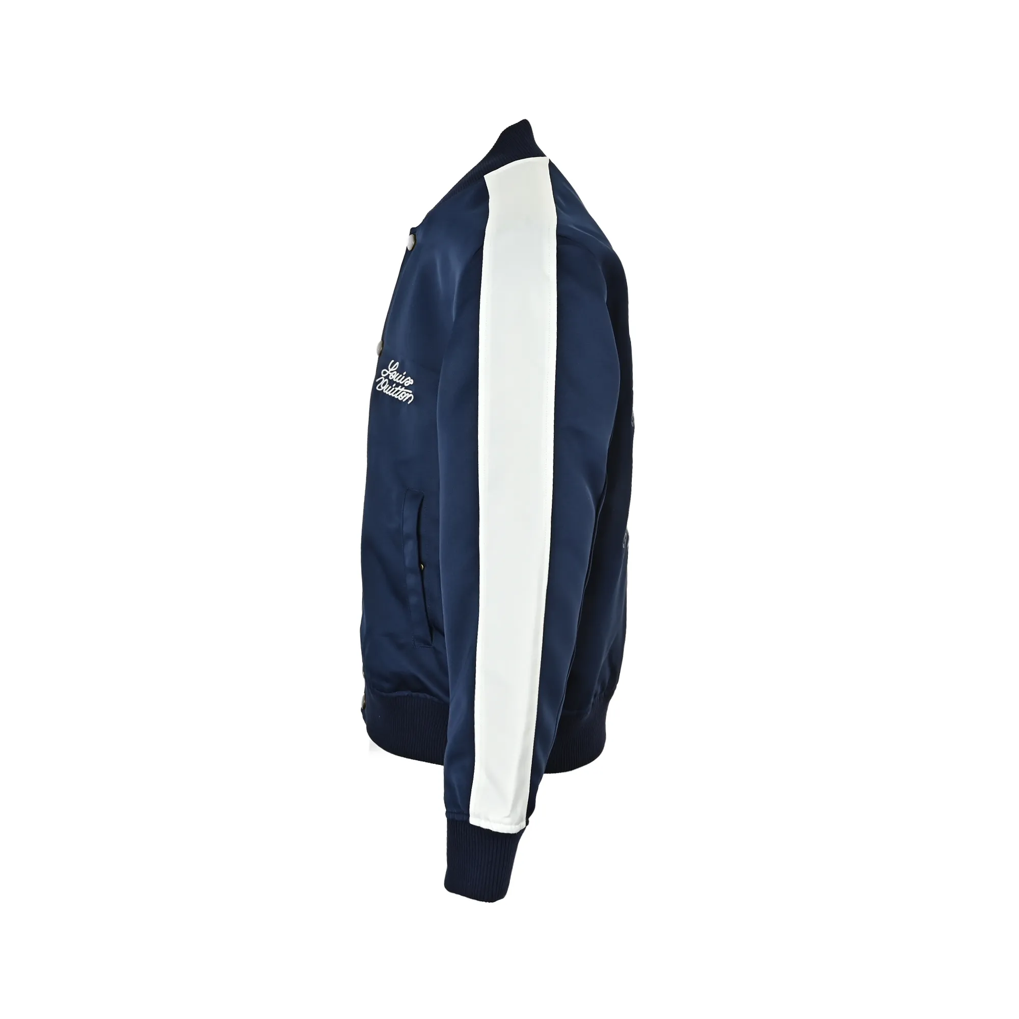 Louis Vuitton/Louis Vuitton horse embroidered cotton baseball jacket